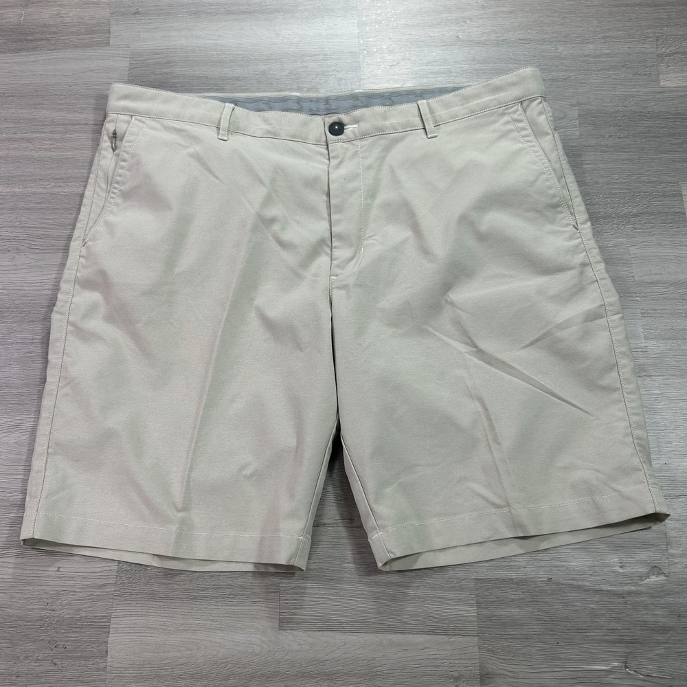 Tommy Bahama Shorts Mens 40 Beige Stretch Chino Flat Front 10 Inseam Casual